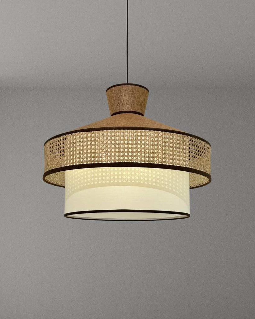 Boho Cane weave lamp shade 