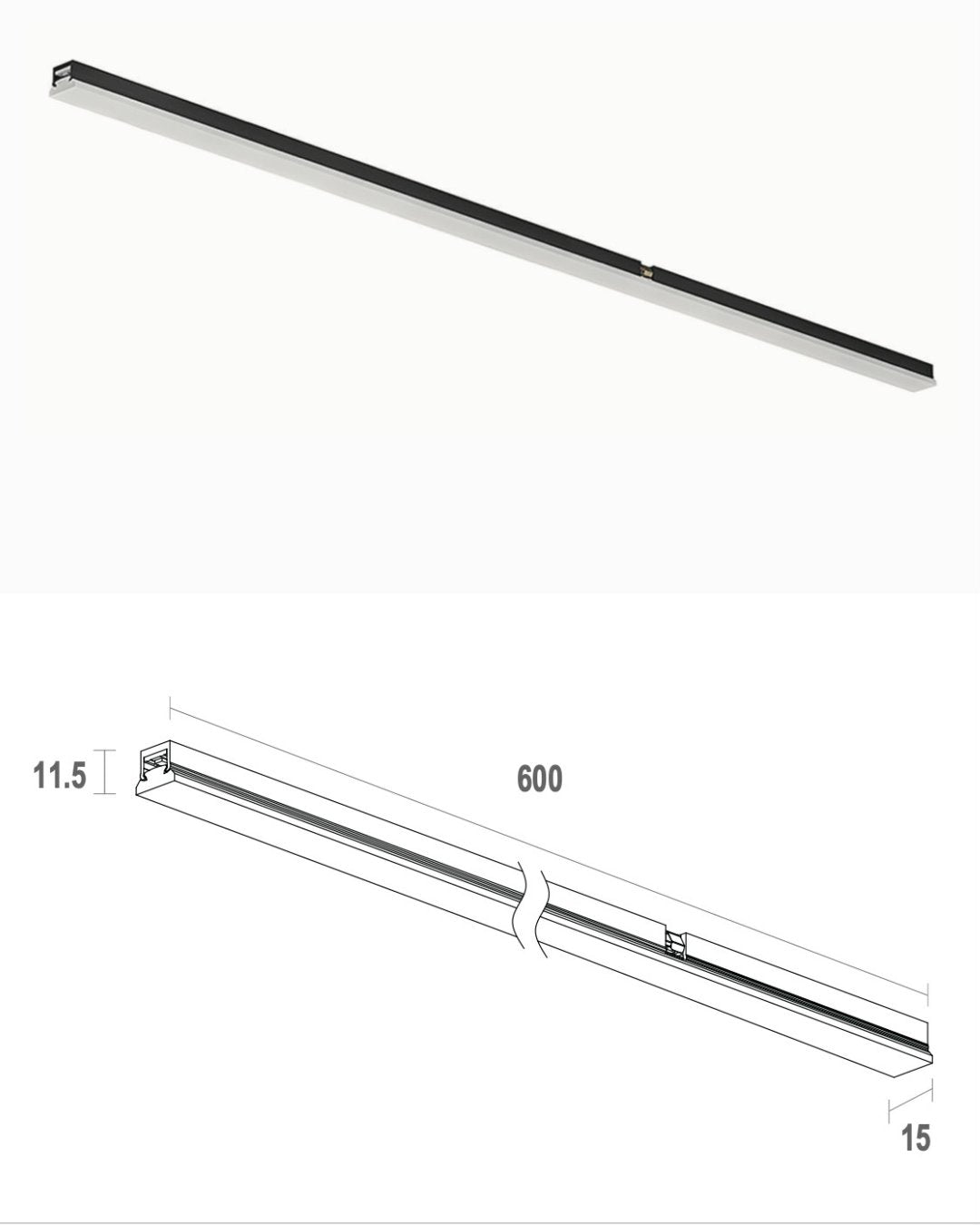 Ultra Slim 12W Magnetic Linear Light 60