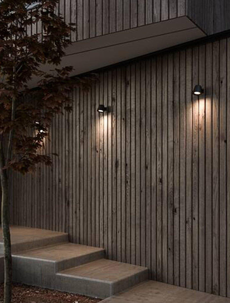 minimalist black outdoor wall lamp nordlux aleria