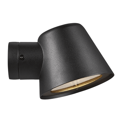 minimalist black outdoor wall lamp nordlux aleria
